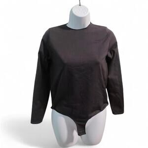 SKIMS Black Long Sleeve Bodysuit Size 2XL